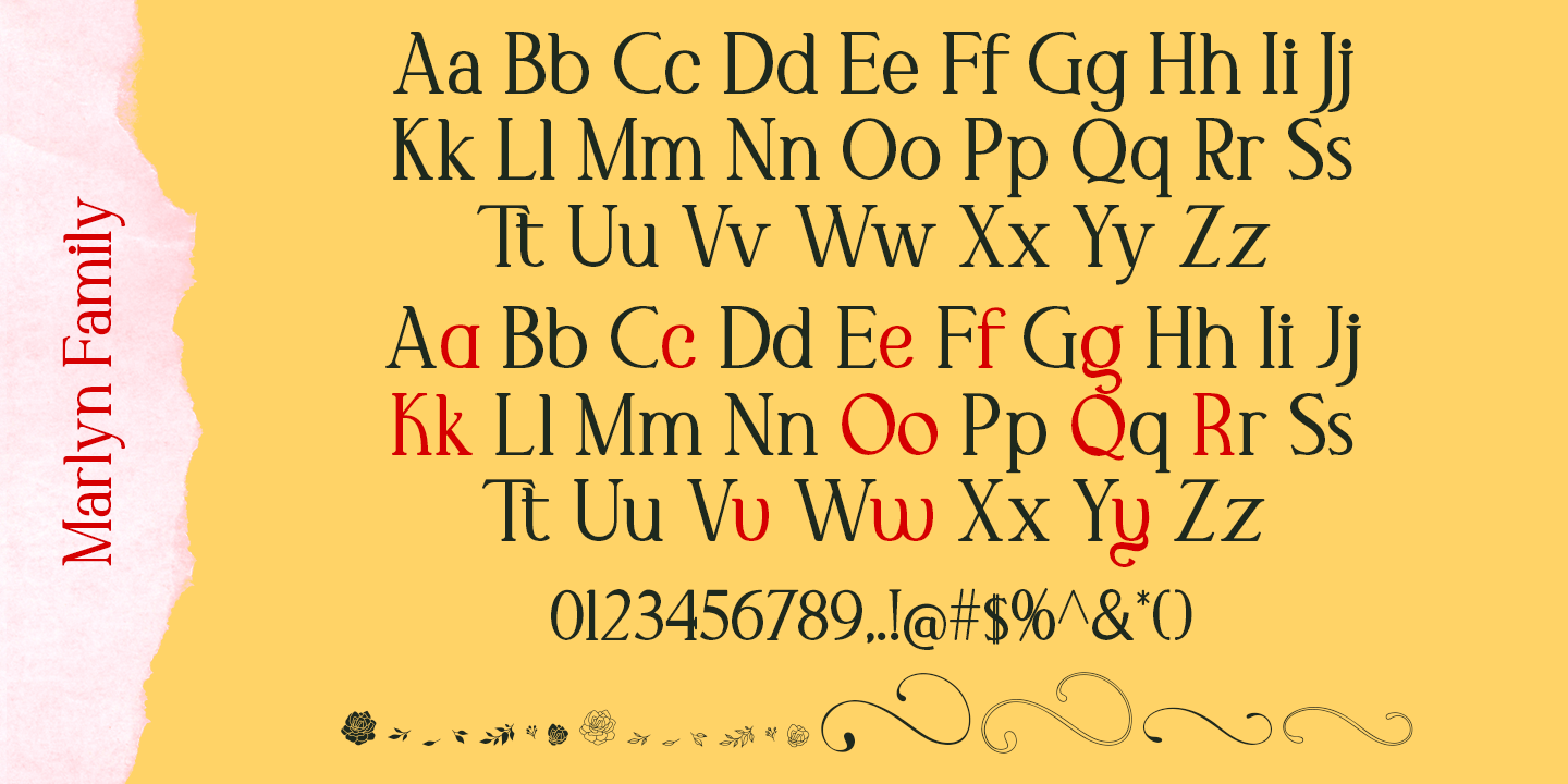 Przykład czcionki Marlyn Alt Flo Medium Italic